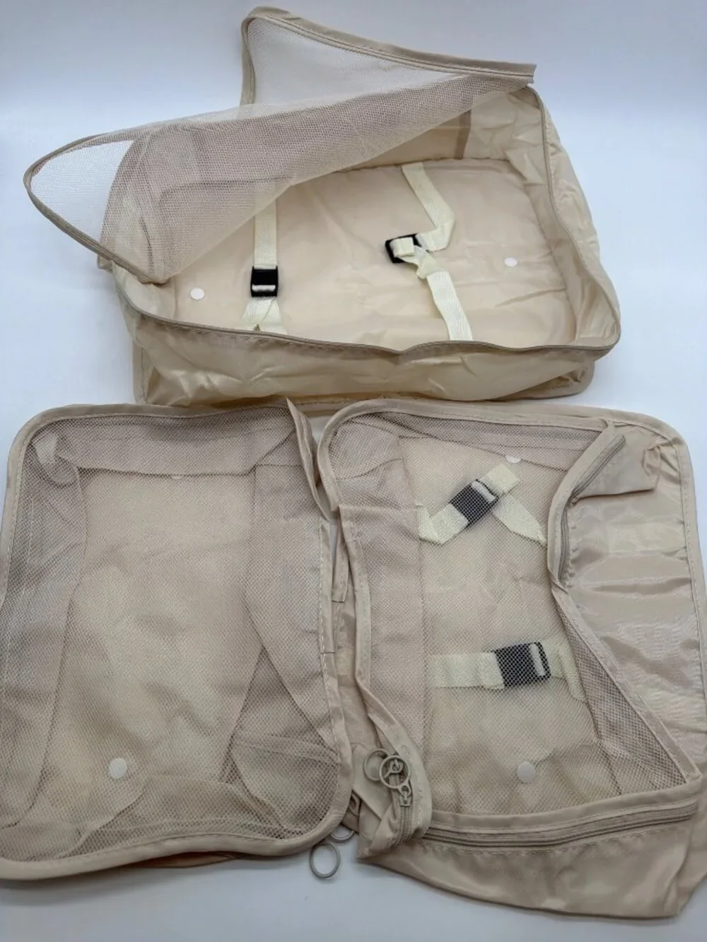 Packing Cubes For Travel - 7 Set Luggage Organizer Bags Beige